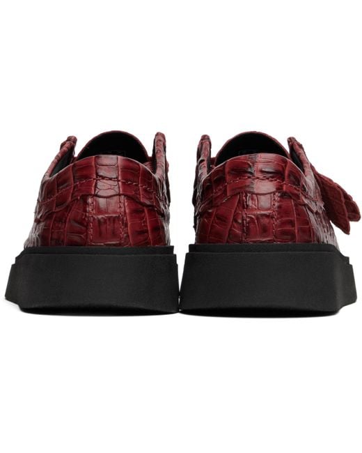 Martine Rose Black Burgundy Clarks Edition Torview Derbys for men