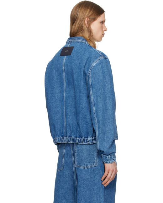Sunnei Blue Denim Bomber Jacket for men