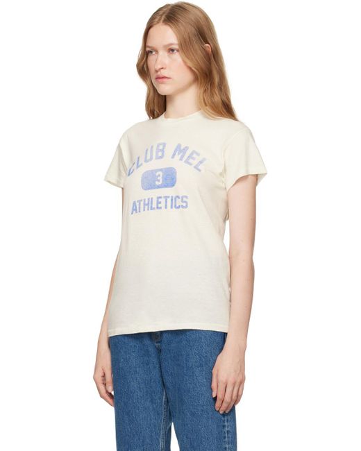 Re/done Blue 'Club Mel' Tubular T-Shirt