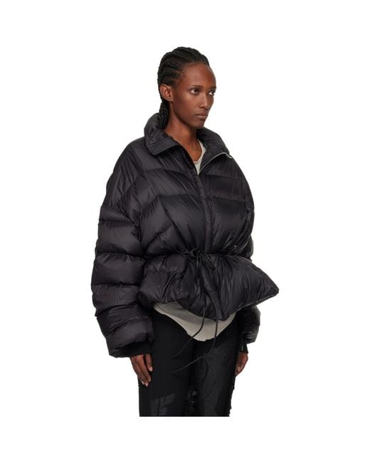 Rick Owens Black Concordians Sail Down Jacket
