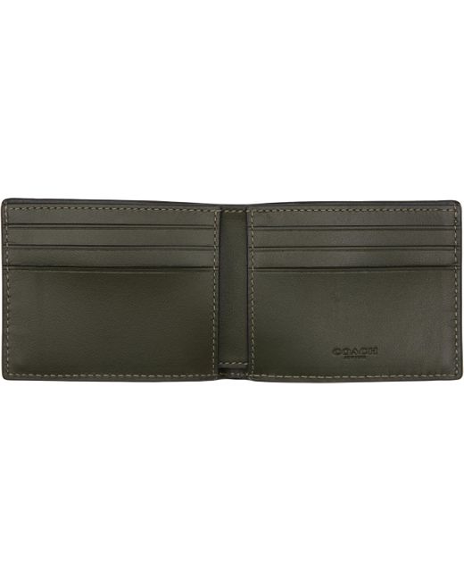 メンズ COACH カーキ スリム 札入れ Green