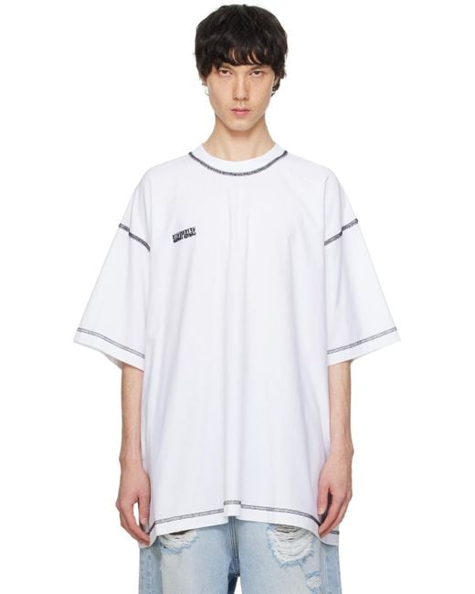 Vetements White Inside Out T-shirt for men