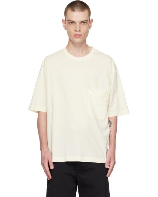 Lemaire Off-white Garment-dyed T-shirt for men