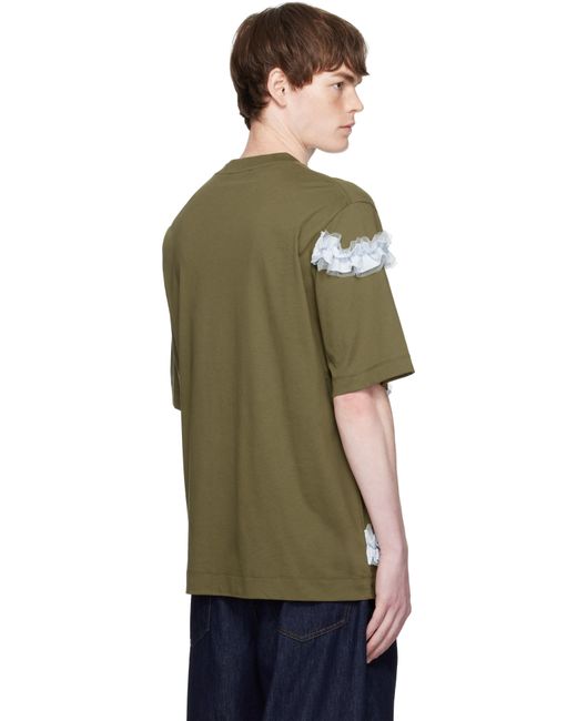 T-Shirt Kaki À Garnitures À Volants Simone Rocha pour homme en coloris Green