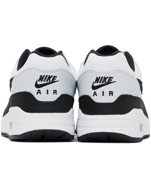Nike White & Black Air Max 1 Sneakers for men