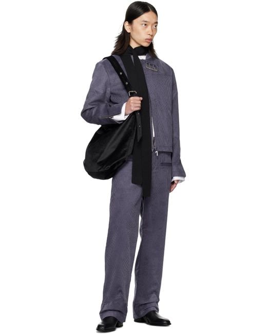 AV VATTEV Black Skinny Double Scarf for men