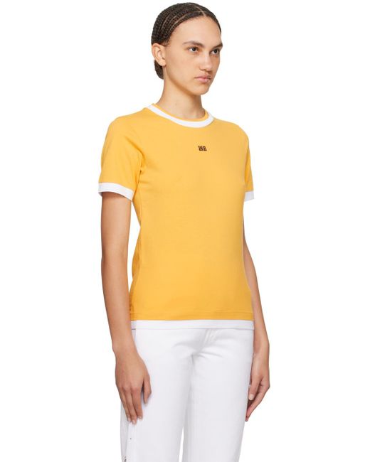 T-shirt horizon jaune Wales Bonner en coloris Yellow