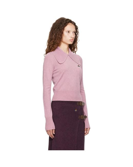 Vivienne Westwood Red Tie Bea Long Sleeve Polo