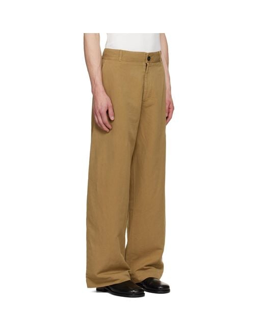 Studio Nicholson Natural Minard Trousers for men