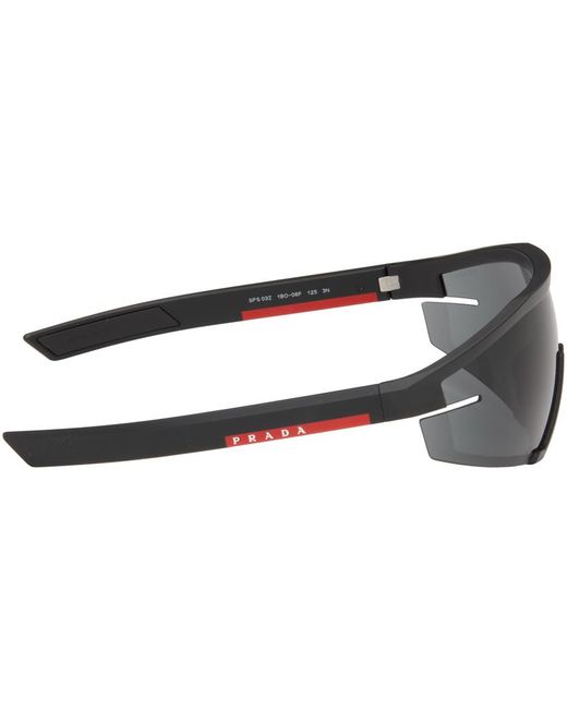 Prada Black Linea Rossa Square Sunglasses