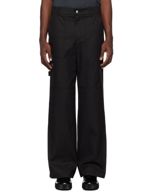 DI)VISION (di)vision Knee Patch Trousers in Black for Men