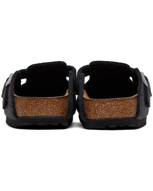birkenstock black boston clogs