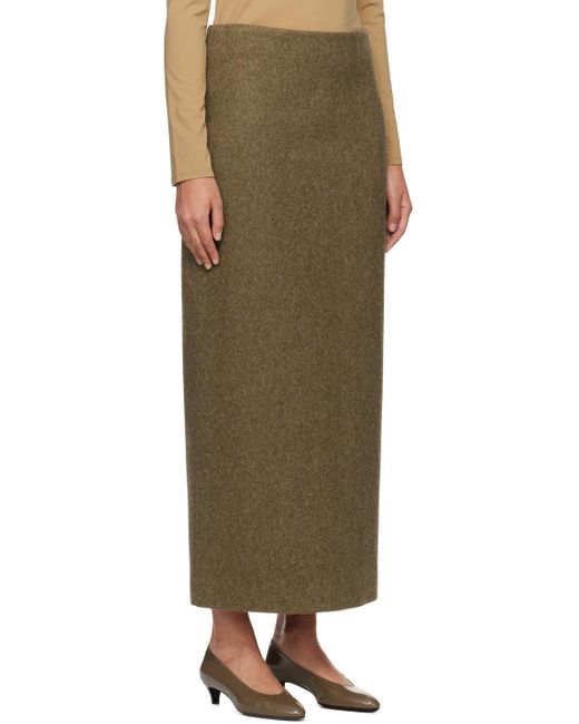 The Row Green Brown Bartelle Maxi Skirt