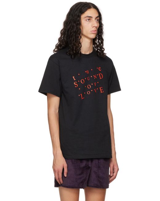 Noah NYC Black 'Sound Of Love' T-Shirt for men