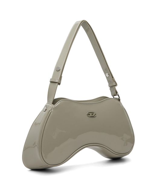 DIESEL Gray Taupe Play Shoulder Bag