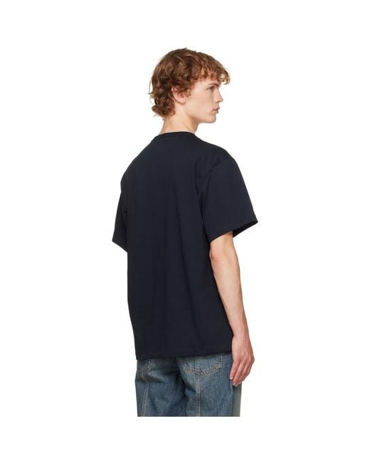 Helmut Lang Blue Logo T-Shirt for men