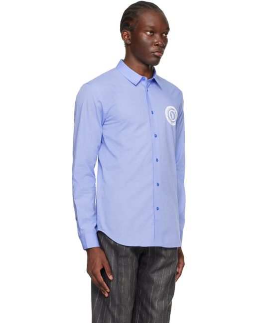 Versace Blue V-emblem Shirt for men