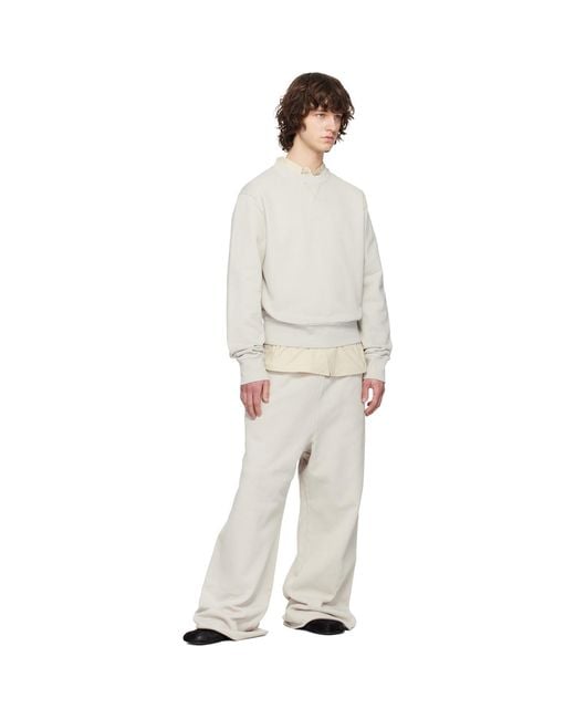 Entire studios White Off- Pod Crew Sweatshirt for men