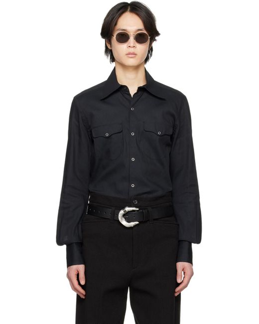 KOZABURO Black Slim-fit Shirt for men
