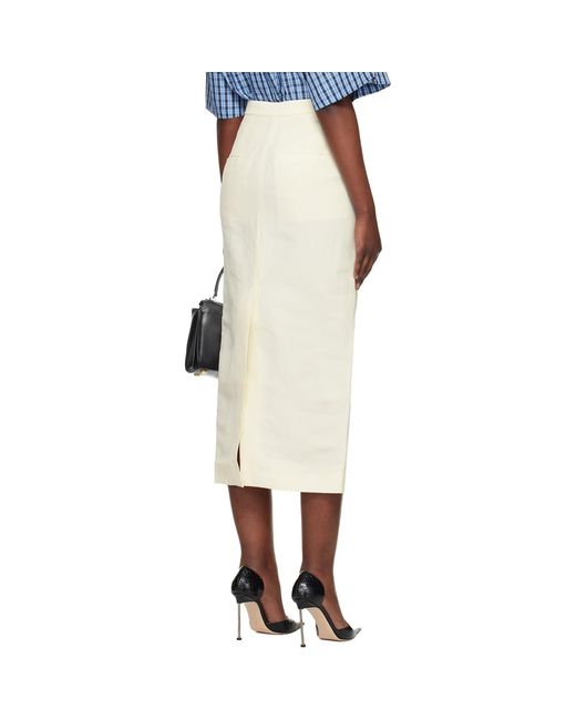 Willy Chavarria White Off- Tubo Midi Skirt