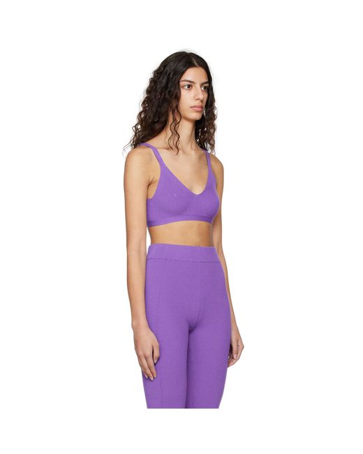 REMAIN Birger Christensen Purple Dense Bralette