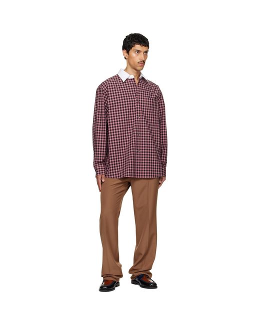 Marni Red Checked Shirt for men