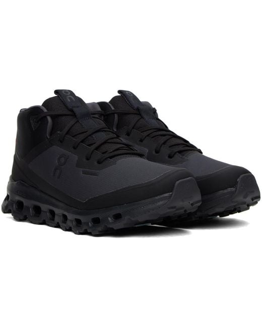 メンズ On Shoes &グレー Cloudroam Waterproof スニーカー Black