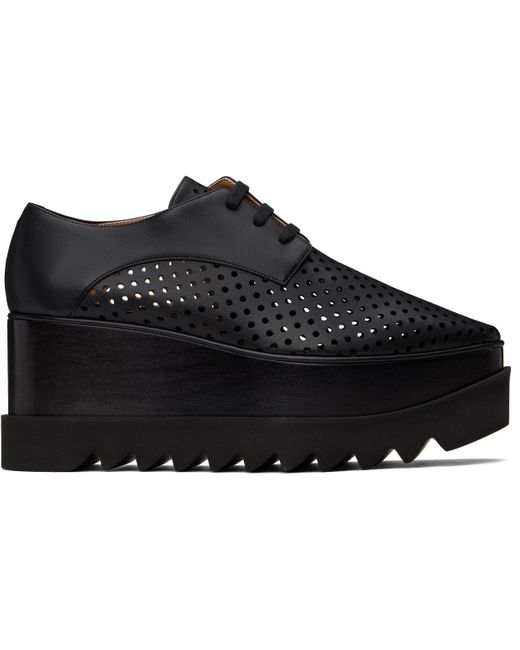 Stella McCartney Black Elyse Perforated Platforms