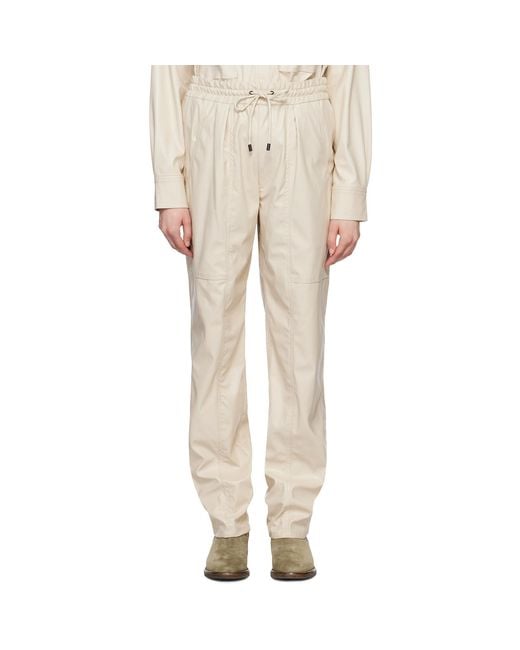 Isabel Marant Natural Brina Drawstring Casual Pants