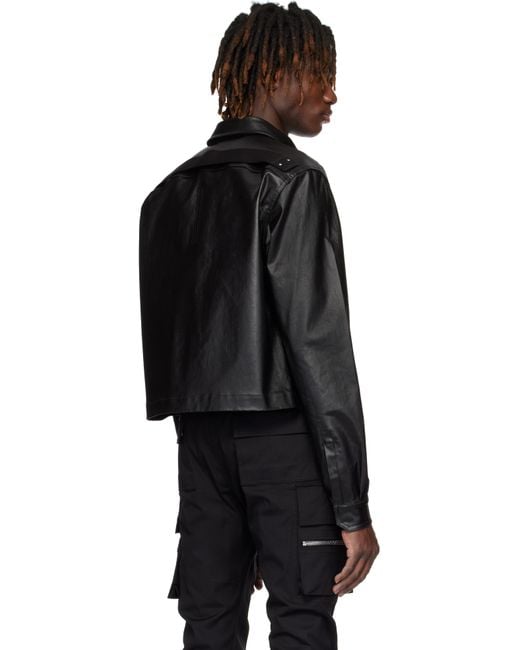 Rick Owens Black Hollywood Tour Alice Denim Jacket for men