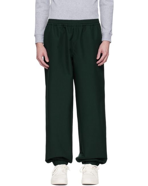Pantalon Surdimensionné Vert En Sergé Lacoste pour homme en coloris Black
