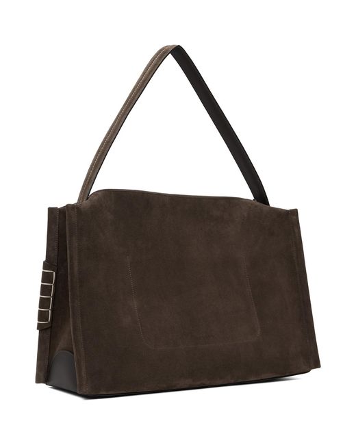 J.W. Anderson Brown Large Loafer Suede Bag