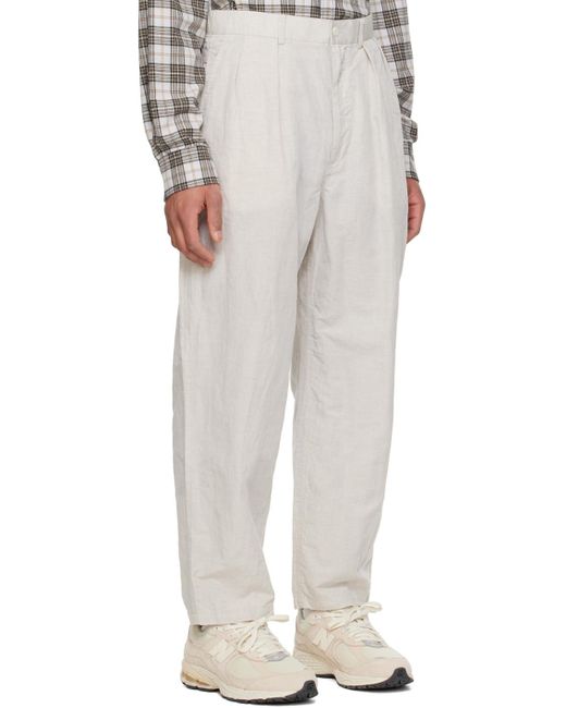 Nanamica White Off- Ivy Trousers for men
