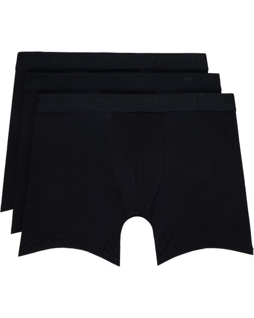 Skims Black Three-Pack Stretch 5 Boxer Briefs for men