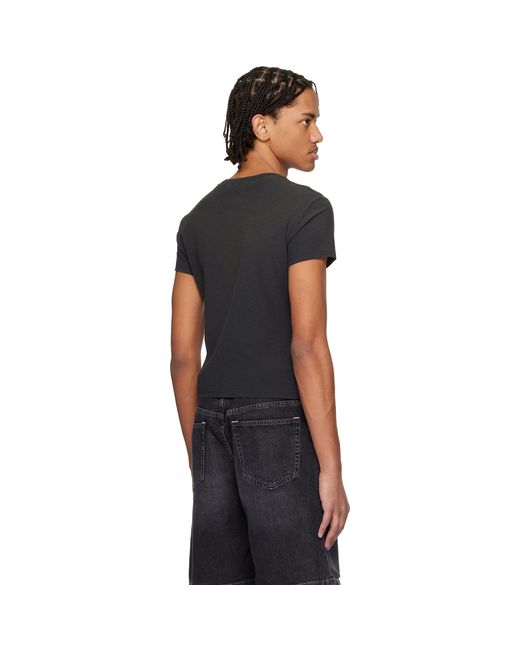 Acne Black Logo T-Shirt for men