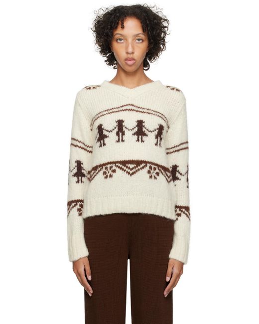 Bode Natural Talo Alpaca-blend Jacquard Sweater