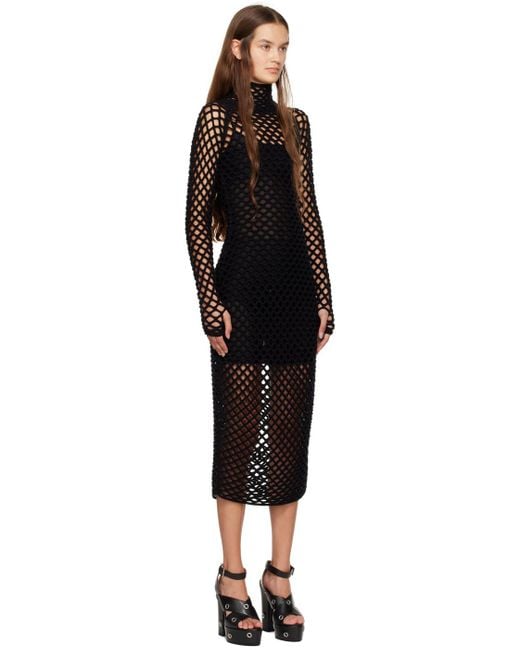 Alaïa Black Sheer Net Gown