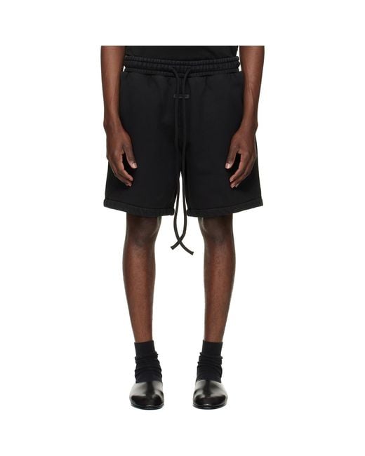 Fear Of God Black Vacation Sweat Shorts for men