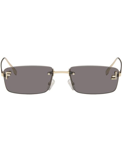 Fendi Black First' Crystal Sunglasses for men