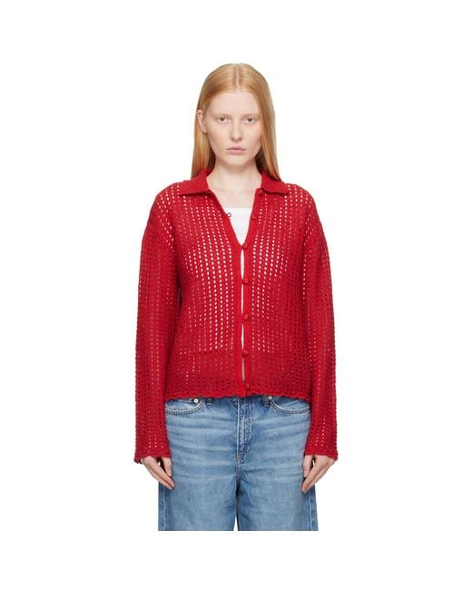 Rag & Bone Red Khloe Cardigan