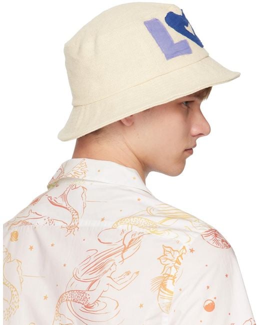 Paul Smith Off-white 'love' Appliqué Bucket Hat for men