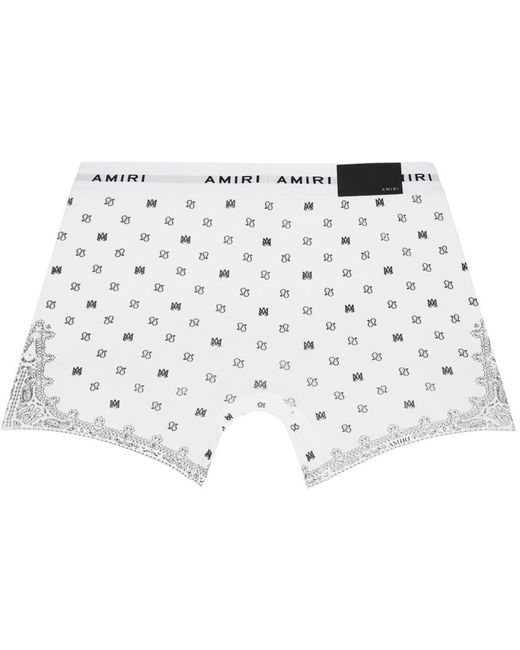 Ensemble De Deux Boxers Blancs À Motif Cachemire À Monogrammes Amiri pour homme en coloris Black