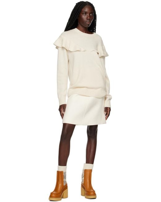 Chloé Multicolor Off-white Two-pocket Miniskirt