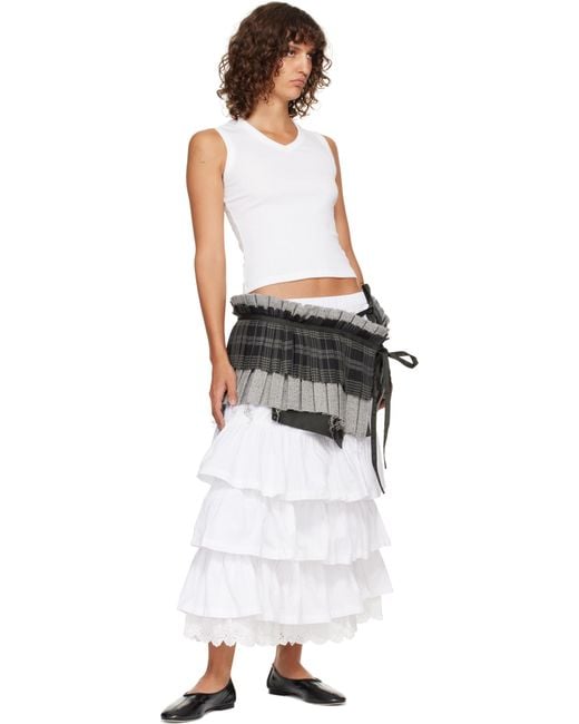 OPEN YY Gray Pleats Layered Pocket Belt