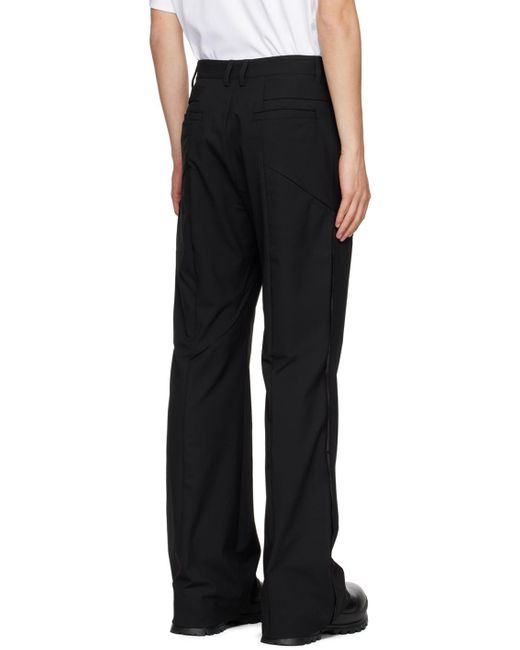 C2H4 Black Wide Leg Cargo Pants for men