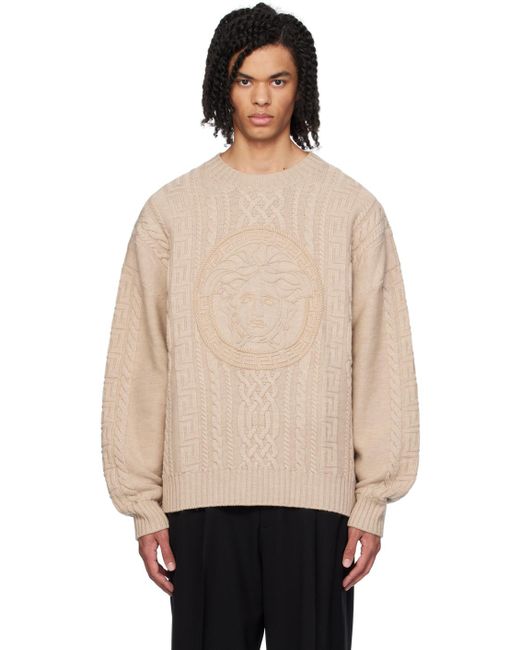 Versace Natural Medusa Sweater for men