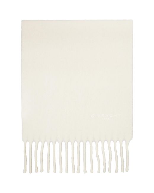 Givenchy White Off- Paris' Large Scarf