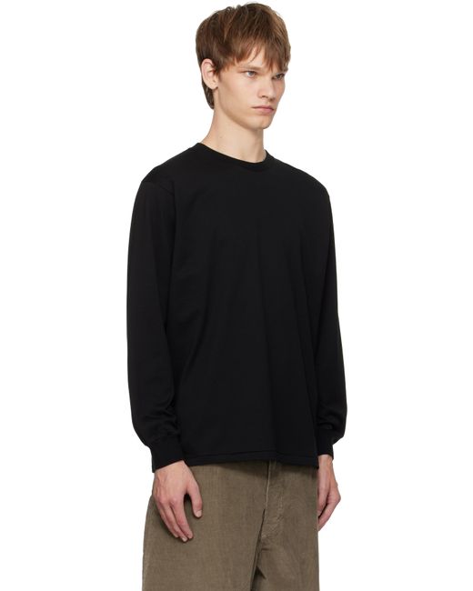 AURALEE Luster Plaiting L/S T-Shirt in Black for Men | Lyst