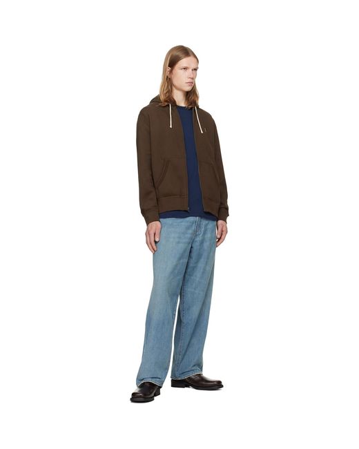 Polo Ralph Lauren Brown Fleece Full-Zip Hoodie for men