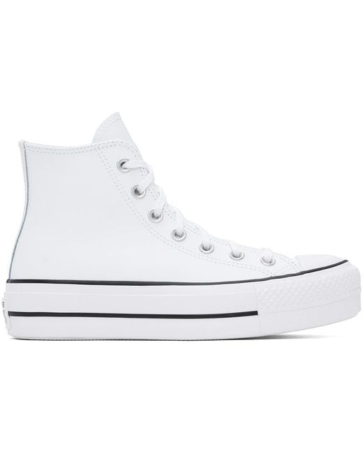 Converse Black Chuck Taylor All Star Lift Leather High Top Sneakers for men